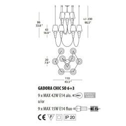 Люстра Evi Style Gadora Chic SO 6+3 ES0625SO04CRAL