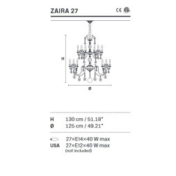 Люстра Masiero Zaira 27 G03 Cut