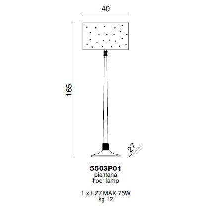 Торшер Beby Group Crystal dream 5503P01 Chrome White Swarovski