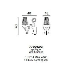 Бра Beby Group La Femme 7700A03 Gold Golden Portofino SW Golden Teak
