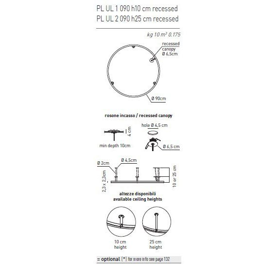 Настенный светильник Axo Light U-Light PL UL 2 090 h25 cm recessed RU IN