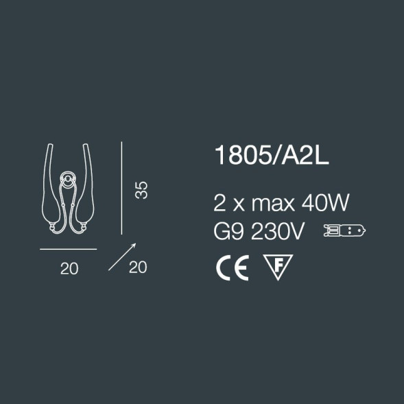 Бра Bellart Ego 1805/A2L 05/V18