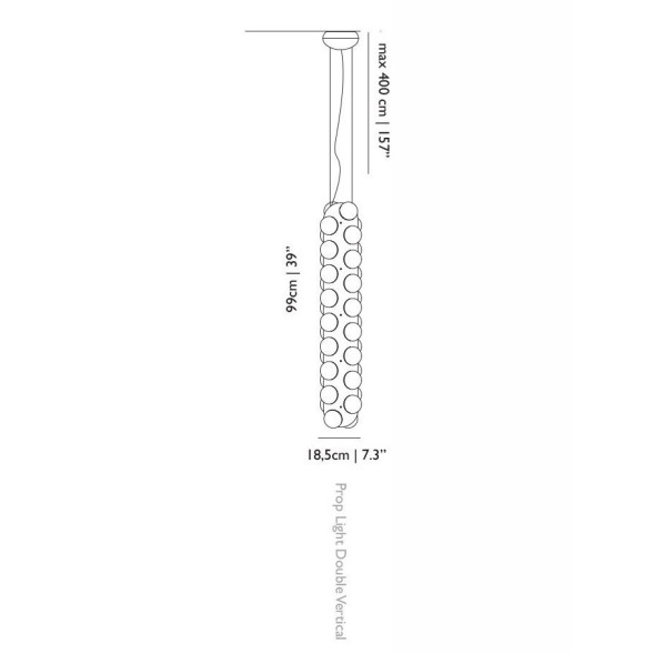 Подвесной светильник MOOOI Prop light Double Vertical MOLPR0DV36WB