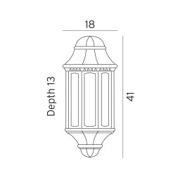 Уличный настенный светильник Norlys Genova 170B