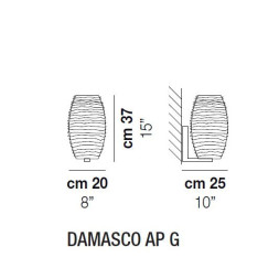 Бра Vistosi Damasco AP G E27 CR/TO NI