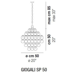 Подвесной светильник Vistosi Giogali SP 50 E27 NE BR