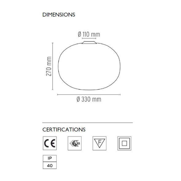 Потолочный светильник Flos Glo-Ball C1 F3023000