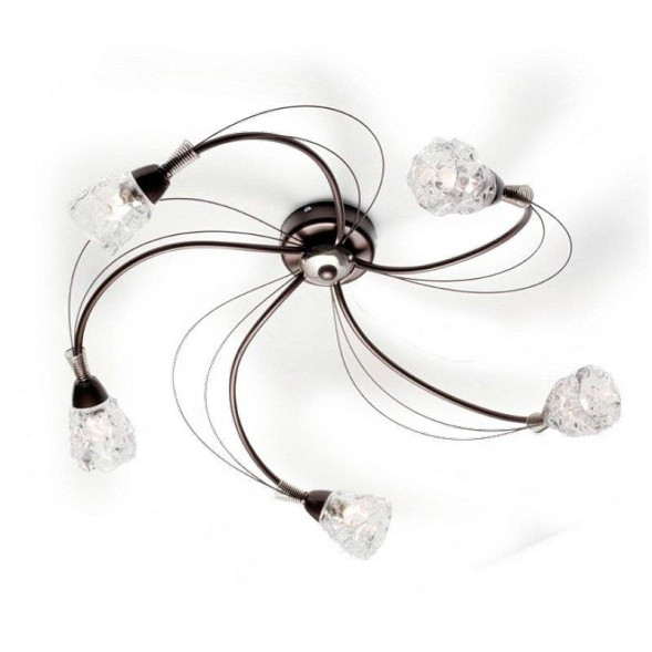 Потолочная люстра Masca Luna 1865/5PL Moka nichel / Glass 576