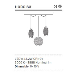 Подвесной светильник Masiero HORO S3 G18 / VD