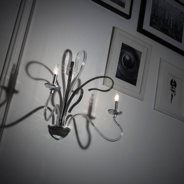 Бра Masca Deco 1878/A2 Piombo argento