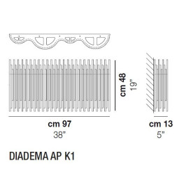Настенный светильник Vistosi Diadema AP K3 CR CR