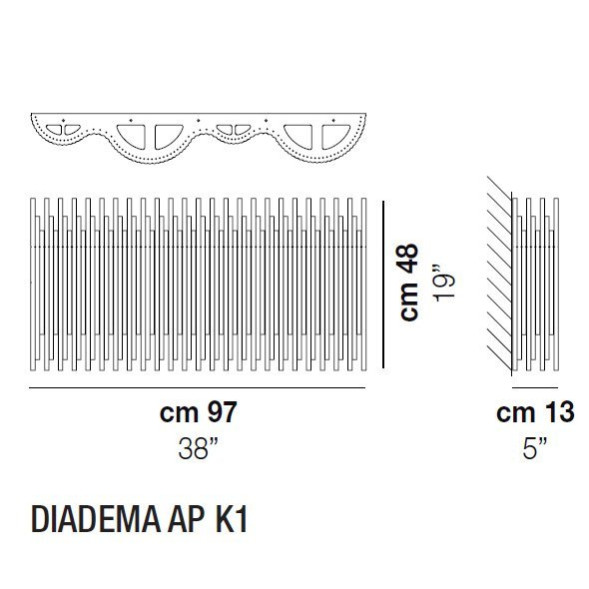 Настенный светильник Vistosi Diadema AP K3 CR CR