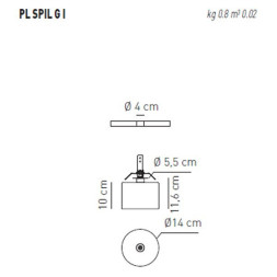Потолочный светильник Axo Light Spillray PL SPIL G I Cristallo PLSPILGICSCR12V