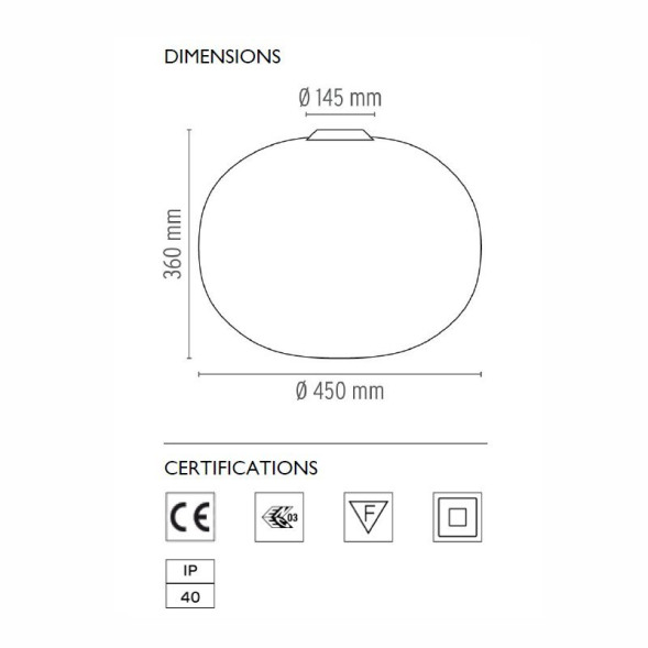 Потолочный светильник Flos Glo-Ball C2 F3028000