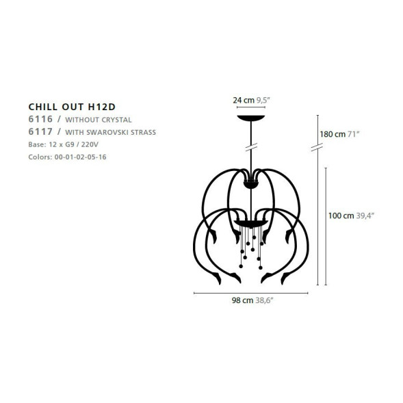 Люстра Ilfari Chill out H12DC 10329 02