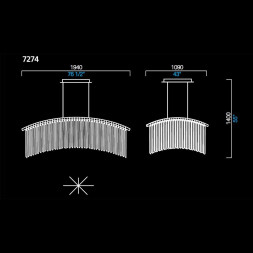 Подвесной светильник Barovier&amp;Toso Palmyra 7274/CC/AA/IN
