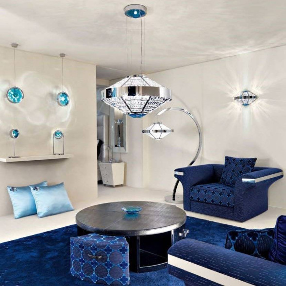 Подвесной светильник Beby Group Stone 5150E03 Chrome Turquoise