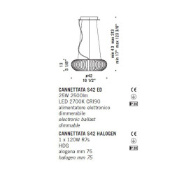 Подвесной светильник De Majo CANNETTATA S42 ED 0CANN0S43C