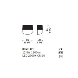 Настенный светильник De Majo DOME A26 0DOME0A20
