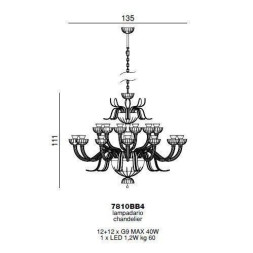 Люстра Beby Garden Party 7810BB4 Gold Orange Sicily Swarovski Plaque