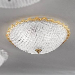 Потолочная лампа Vetri Lamp 991/50 Cristallo/Ambra