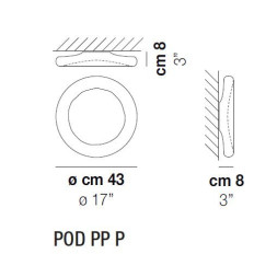 Потолочный светильник Vistosi Pod PP P ALO BC BC