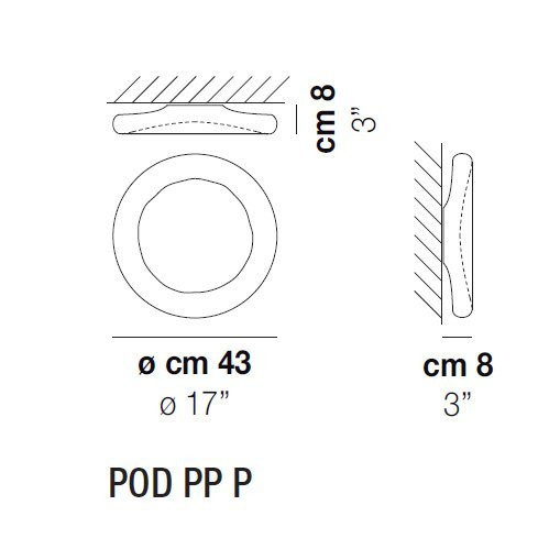 Потолочный светильник Vistosi Pod PP P ALO BC BC