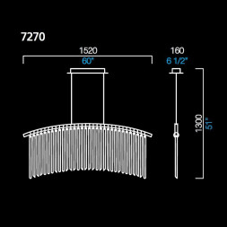 Подвесной светильник Barovier&amp;Toso Palmyra 7270/CC/AN/IN