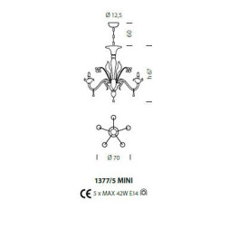Люстра Sylcom Giustinian 1377/5 MINI NE.CR