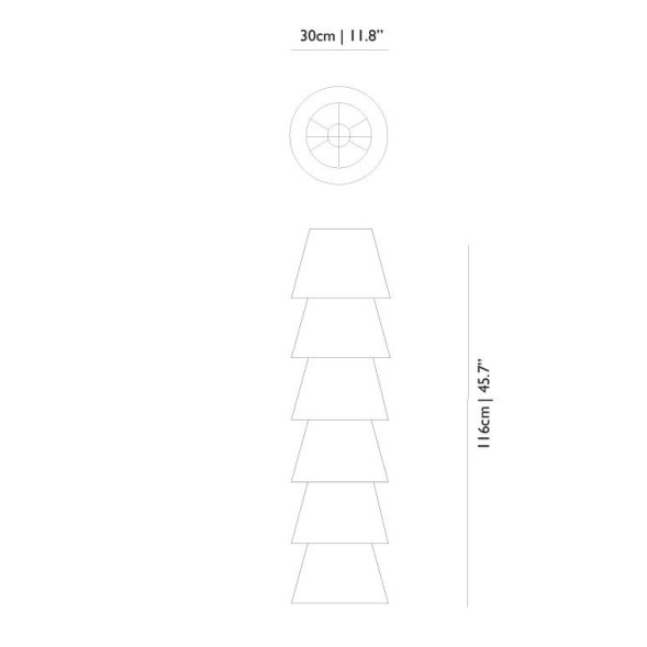 Напольный светильник MOOOI Set up shades 6 MOLS6-----W