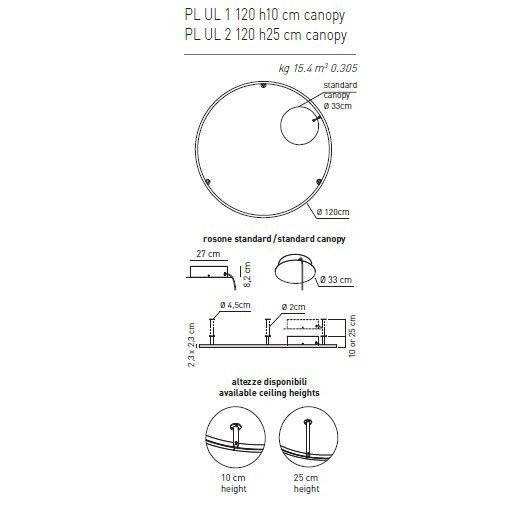 Настенный светильник Axo Light U-Light PL UL 2 120 h25 cm canopy PL UL 2 120 LED RU XX