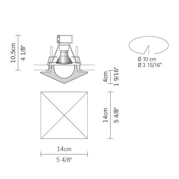 Встраиваемый светильник Fabbian Cheope D27 F08 01