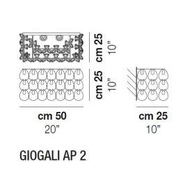 Настенный светильник Vistosi Giogali AP 2 E27 CR/TR CR