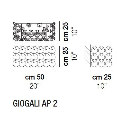Настенный светильник Vistosi Giogali AP 2 E27 CR/TR CR