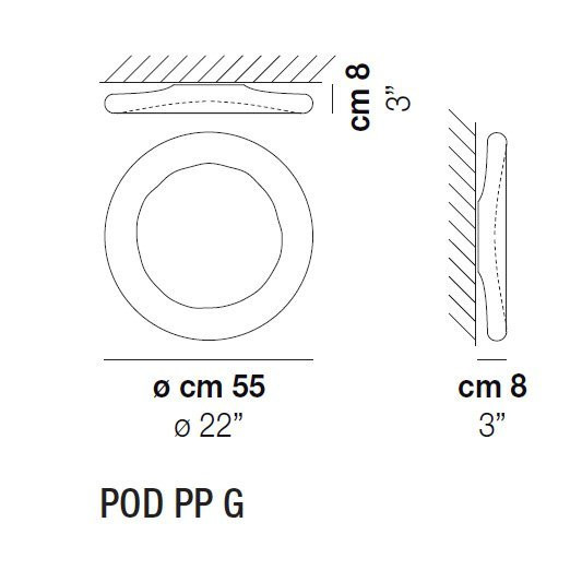 Потолочный светильник Vistosi Pod PP G ALO BC BC