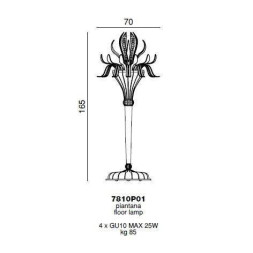 Торшер Beby Garden Party 7810P01 Light Gold Golden Portofino SW Jet Golden Teak
