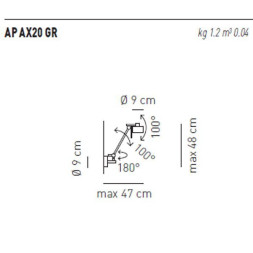 Бра Axo Light AP AX20 GR APAX20GRXXCRG9X