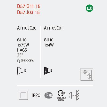 Трековый светильник Fabbian Beluga Steel Beluga Steel D57 J03 15