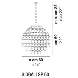 Подвесной светильник Vistosi Giogali SP 60 E27 BC CR