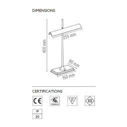 Настольная лампа Flos Goldman Black nikel/Fumee F3440030