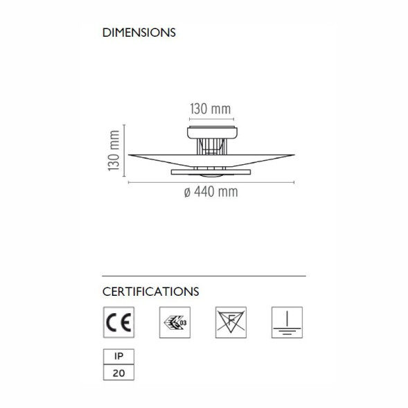 Потолочный светильник Flos Moni 2 F3901009