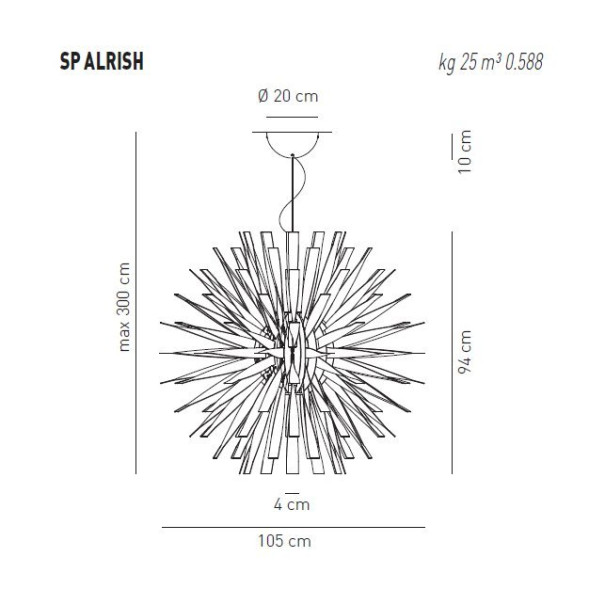 Подвесной светильник Axo Light SP ALRISH SPALRISHXXXXE27