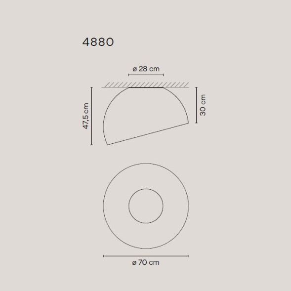 Потолочный светильник Vibia Duo 4880 93 /1A