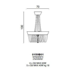 Подвесной светильник Beby Velvet 0150B01 Gold Cut Almond