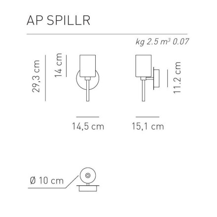 Бра Axo Light Spillray AP SPILLR Cristallo APSPILLRCSCR12V