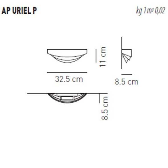 Настенный светильник Axo Light AP URIEL P Bianco perla APURIELPBCXXR7S