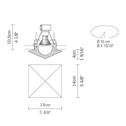Встраиваемый светильник Fabbian Cheope D27 F07 01