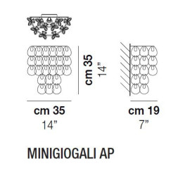 Настенный светильник Vistosi MINIGIOGALI AP E14 CR/TR CR
