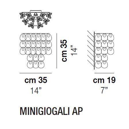 Настенный светильник Vistosi MINIGIOGALI AP E14 CR/TR CR