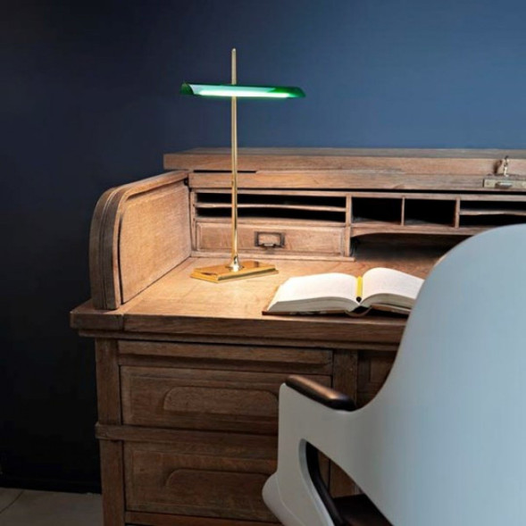 Настольная лампа Flos Goldman Brass/Green F3440044